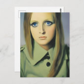 ヴィンテージ女性ポートレート ポストカード (正面/裏面)