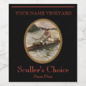 ヴィンテージ女性ローワー「SCULLER'S CHOICE」 ワインラベル (シングルラベル)
