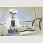 ヴィンテージ女性写真家デコページ 薄葉紙 (正面)