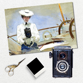 ヴィンテージ女性写真家デコページ 薄葉紙