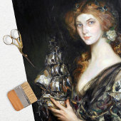 ヴィンテージ女性出荷デコページティッシュペーパー 薄葉紙