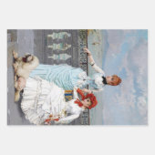 ヴィンテージ女性分離包装紙シート ラッピングペーパーシート (正面3)