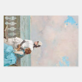 ヴィンテージ女性分離包装紙シート ラッピングペーパーシート (正面2)