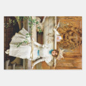 ヴィンテージ女性分離包装紙シート ラッピングペーパーシート (正面)