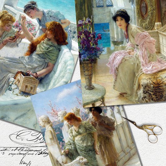 ヴィンテージ女性分離包装紙シート ラッピングペーパーシート