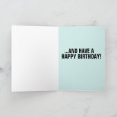 ヴィンテージ女性大お尻誕生日カード カード (内部)