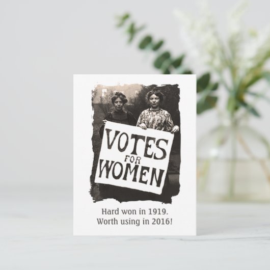 ヴィンテージ女性投票2016はがき ポストカード (スタンド正面)
