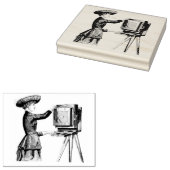 ヴィンテージ女性操作カメララバーアートスタンプ ラバースタンプ (押印)