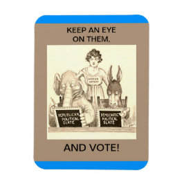 ヴィンテージ女性有権者、選挙権、投票、選挙 マグネット