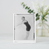 ヴィンテージ女性泳ぐ人 ポストカード (スタンド正面)