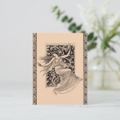 ヴィンテージ女性踊りはがき ポストカード (スタンド正面)