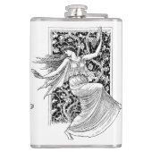 ヴィンテージ女性踊りフラスコ フラスク (裏面)