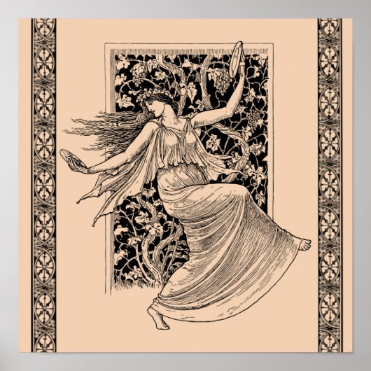 ヴィンテージ女性踊りポスター ポスター (正面)