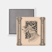 ヴィンテージ女性踊り冷蔵庫用マグネット マグネット (正面/裏面)