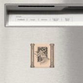 ヴィンテージ女性踊り冷蔵庫用マグネット マグネット (インサイチュ (食洗機))