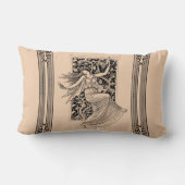 ヴィンテージ女性踊り腰枕 ランバークッション (裏面)