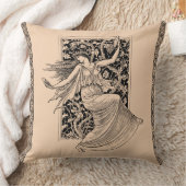 ヴィンテージ女性踊り装飾用クッション クッション (ブランケット)