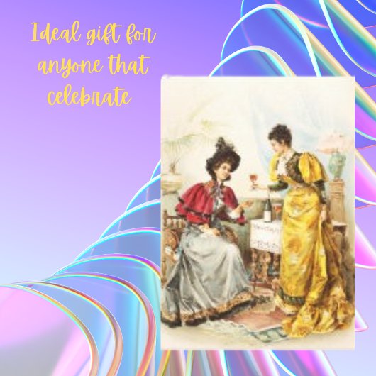 ヴィンテージ女性飲酒ワインアンティークキャンバス印刷 キャンバスプリント