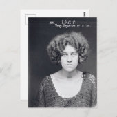 ヴィンテージ女性黒白マグショット ポストカード (正面/裏面)