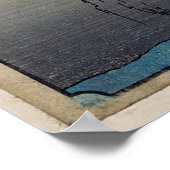 ヴィンテージ女日本のスケッチアジアさくらんぼブルッソ ポスター (角)