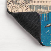 ヴィンテージ女日本のスケッチアジアさくらんぼブルッソ マウスパッド (コーナー)