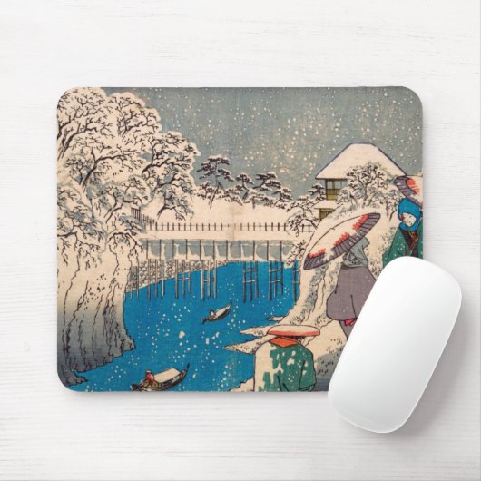 ヴィンテージ女日本のスケッチアジアさくらんぼブルッソ マウスパッド (マウス)