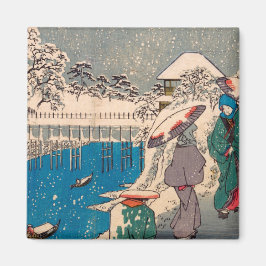 ヴィンテージ女日本のスケッチアジアさくらんぼブルッソ マグネット