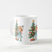 ヴィンテージ女 コーヒーマグカップ (正面左)