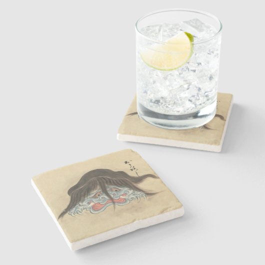 ヴィンテージ妖怪おとろ日本のし ストーンコースター (横)