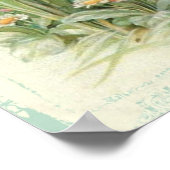 ヴィンテージ妖精と花 ポスター (角)