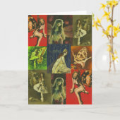 ヴィンテージ妖精のグリーティングカード カード (黄色い花)