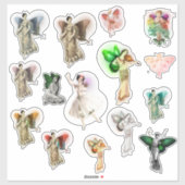 ヴィンテージ妖精のシールの組み合わせ シール (シート)