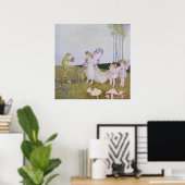 ヴィンテージ妖精の儀式、レトロ童話 ポスター (ホームオフィス)