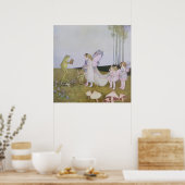 ヴィンテージ妖精の儀式、レトロ童話 ポスター (キッチン)