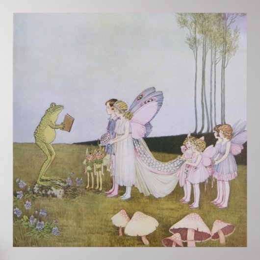 ヴィンテージ妖精の儀式、レトロ童話 ポスター (正面)