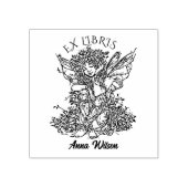 ヴィンテージ妖精の図書館本 ラバースタンプ (インプリント)