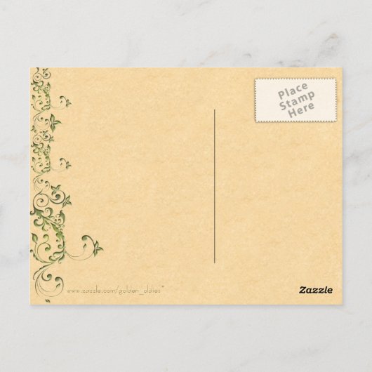 ヴィンテージ妖精の国はがき ポストカード (裏面)