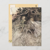 ヴィンテージ妖精の国はがき ポストカード (正面/裏面)