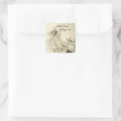 ヴィンテージ妖精の国ブックプレート スクエアシール (バッグ)