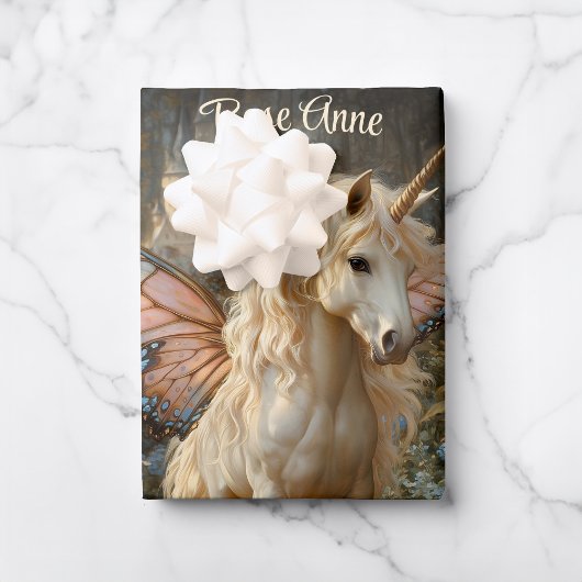 ヴィンテージ妖精の馬バタフライウィングスファンタジーアート ラッピングペーパーシート