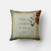 ヴィンテージ妖精をテーマパーソナライズされた クッション (裏面)