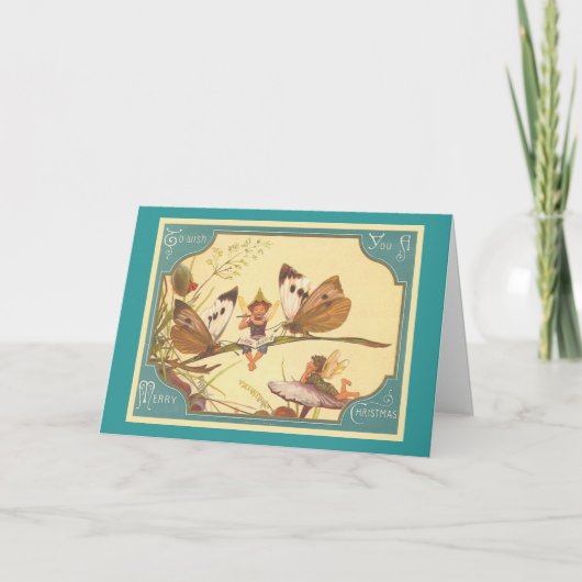 "ヴィンテージ妖精クリスマスカード" シーズンカード (正面)