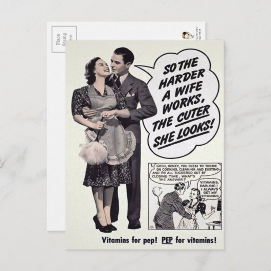 ヴィンテージ妻の通信販売 ポストカード (正面/裏面)