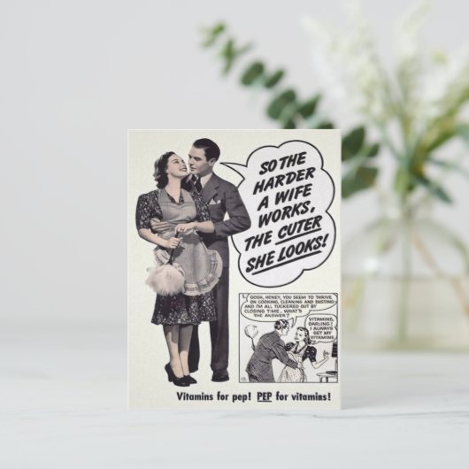 ヴィンテージ妻の通信販売 ポストカード (スタンド正面)