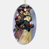 ヴィンテージ姉妹クリスマスオーナメント セラミックオーナメント (右)