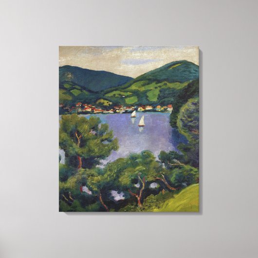 ヴィンテージ威厳があるビューをテガーンビューから キャンバスプリント (正面)