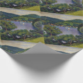 ヴィンテージ威厳があるビューをテガーンビューから ラッピングペーパー (角)