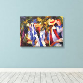 ヴィンテージ威厳があるマケガール キャンバスプリント (インサイチュ (ウッドフロア))