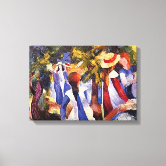 ヴィンテージ威厳があるマケガール キャンバスプリント (正面)