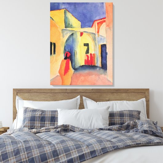 ヴィンテージ威厳があるマックビューを車線に キャンバスプリント (インサイチュ (寝室))